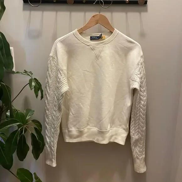 Polo by Ralph Lauren Cream Crew Neck Sweater - Picture 3 of 16